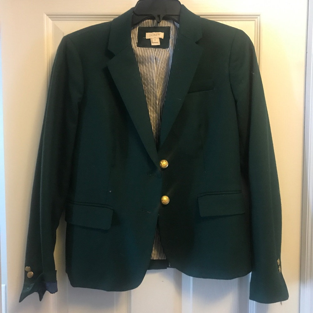 J Crew Parker Blazer in Wool Forest